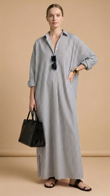 🌊 THE BATWING STRIPE MAXI: LOOSE, COTTON-SOFT — YOUR NEW FAVOURITE BEACH TO BRUNCH DRESS 🌊