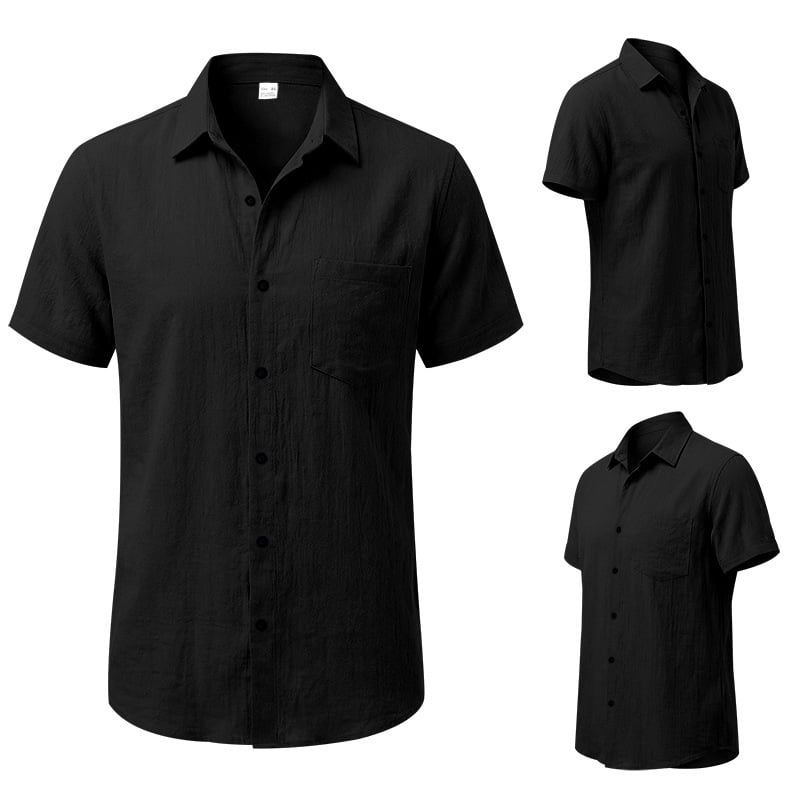 Men's Summer Linen Short-Sleeve Shirt