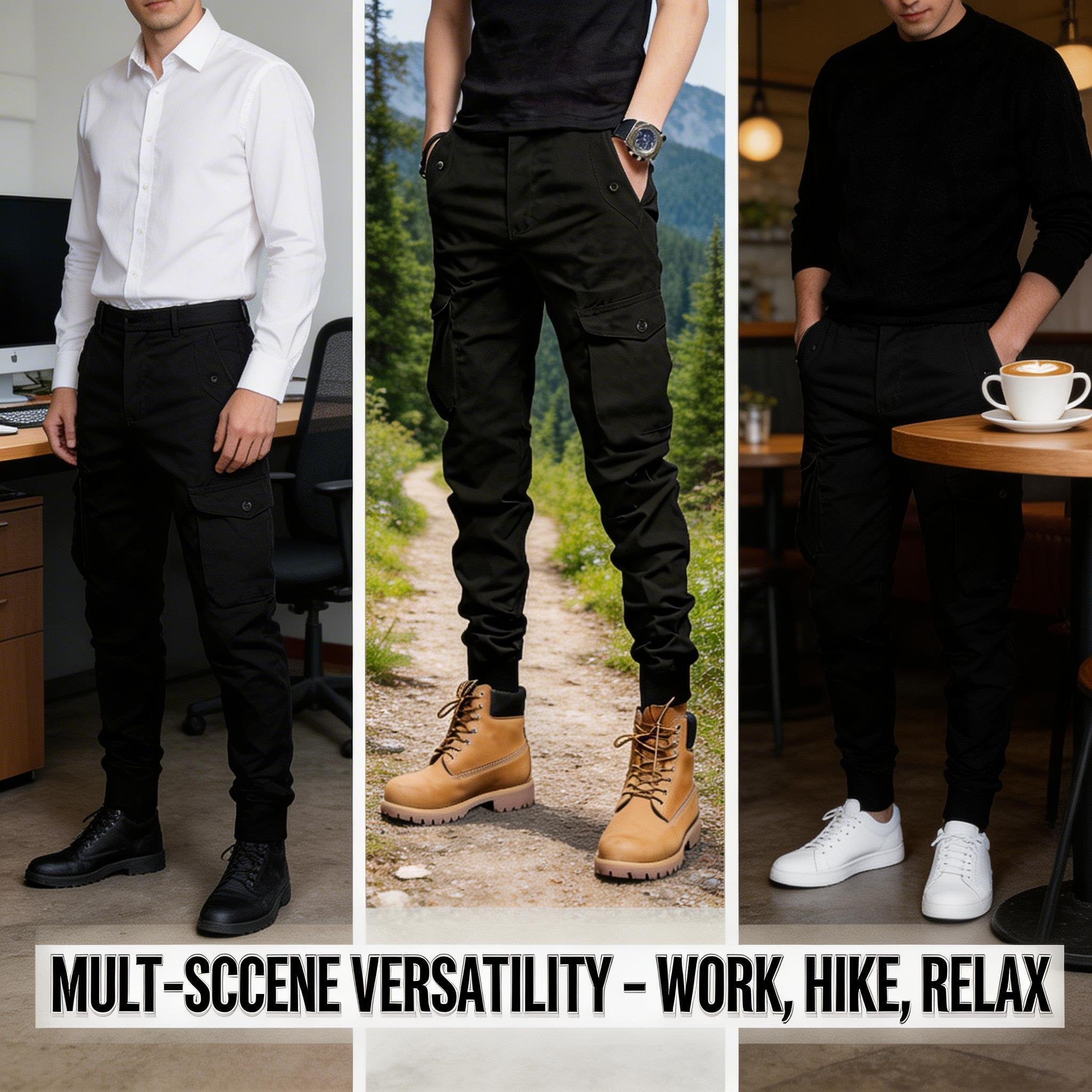 Men's Multi-Pocket Cargo Joggers-Durable, Breathable, and Ready for Any Adventure