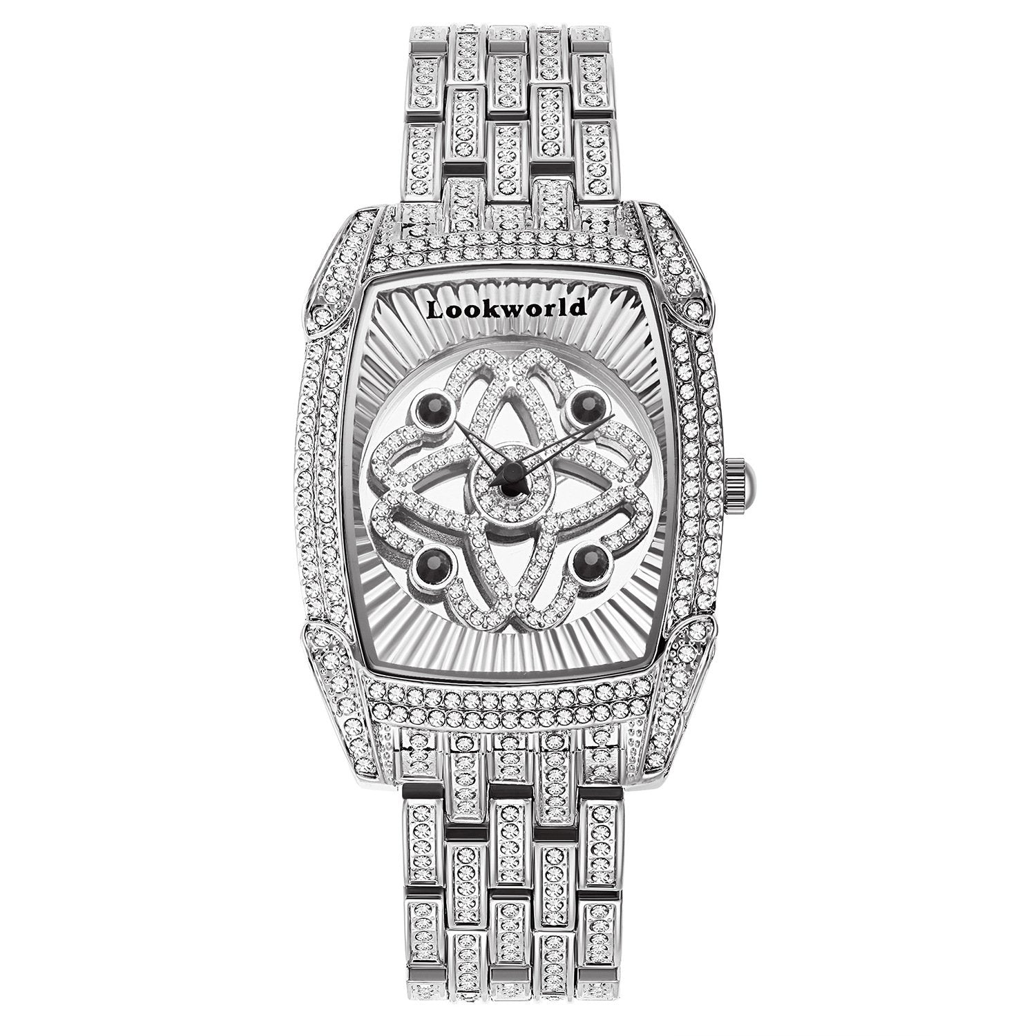 Women's Diamond-Set Rotating Quartz Fashion Watch