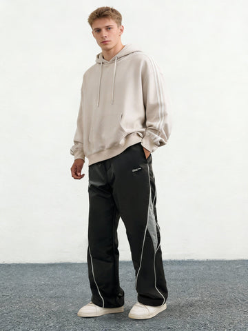 Men's Printed Drawstring Pants: Lightweight Baggy Straight Leg Trousers for Casual & Y2K Style