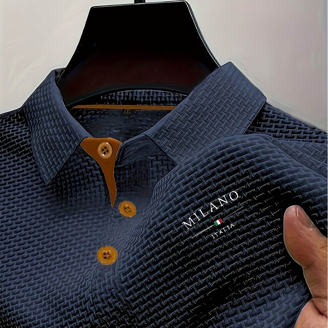 Men's Casual Polo Shirts Classic Short Sleeve Basic Button T-Shirt