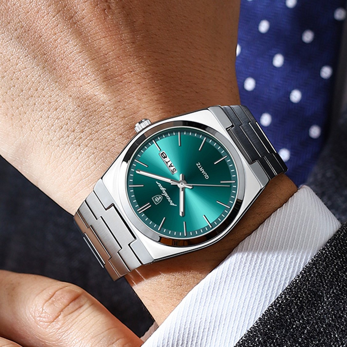Ultra-thin men's waterproof luminous quartz watch