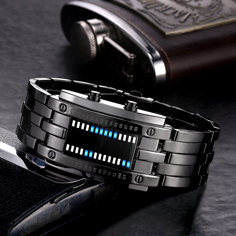 LED Iron Man Dual-Band Digital Watch