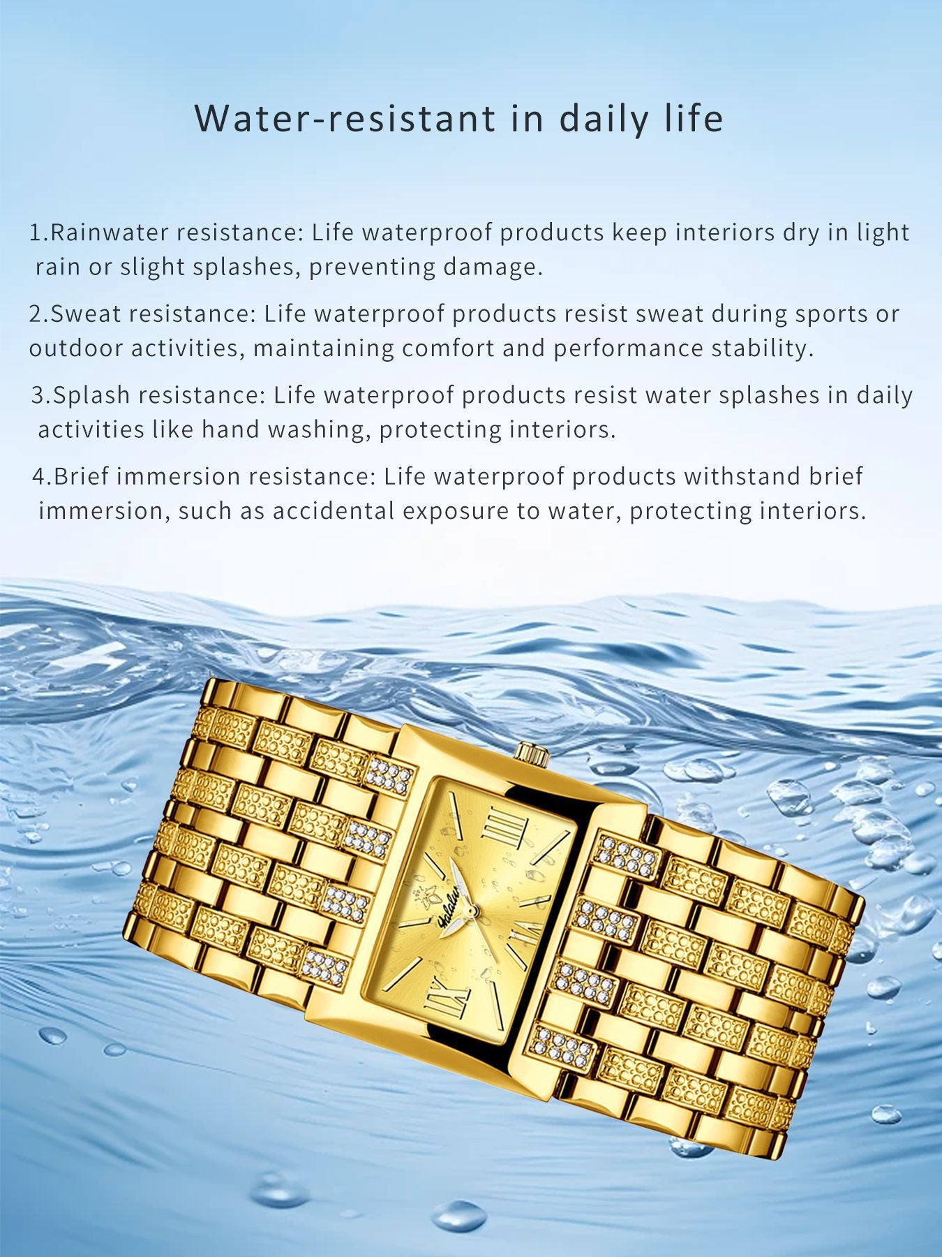 Luxury Diamond-Set Women's Watch with a Square Dial