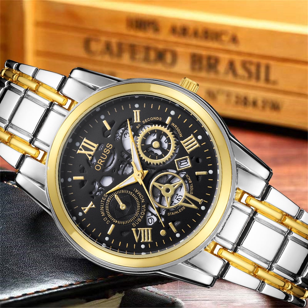 Swiss Water-Resistant Fully Automatic Quartz Watch for Men