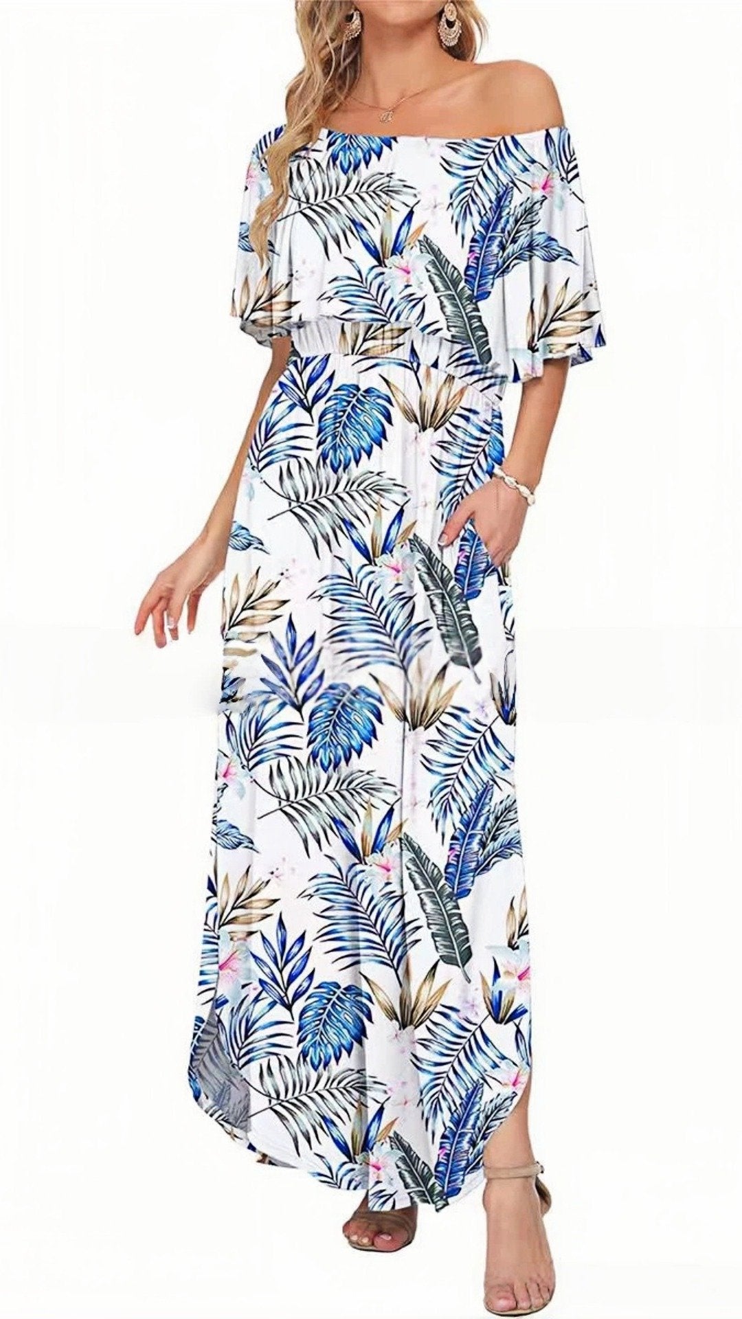 🌸 THE 3-IN-1 TRANSFORM DRESS: OFF-SHOULDER, ONE-SHOULDER, OR CLASSIC CREW — YOUR MOST VERSATILE SUMMER DRESS 🌸