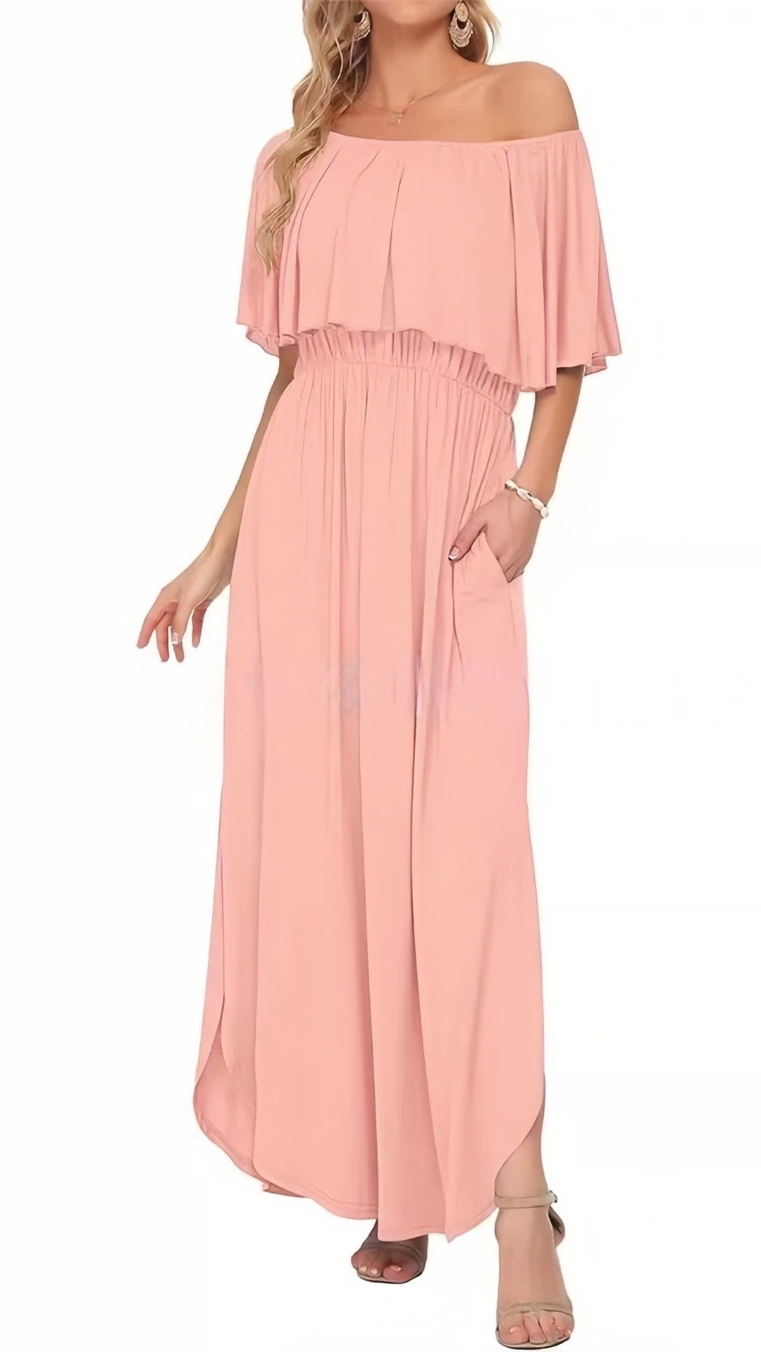 🌸 THE 3-IN-1 TRANSFORM DRESS: OFF-SHOULDER, ONE-SHOULDER, OR CLASSIC CREW — YOUR MOST VERSATILE SUMMER DRESS 🌸