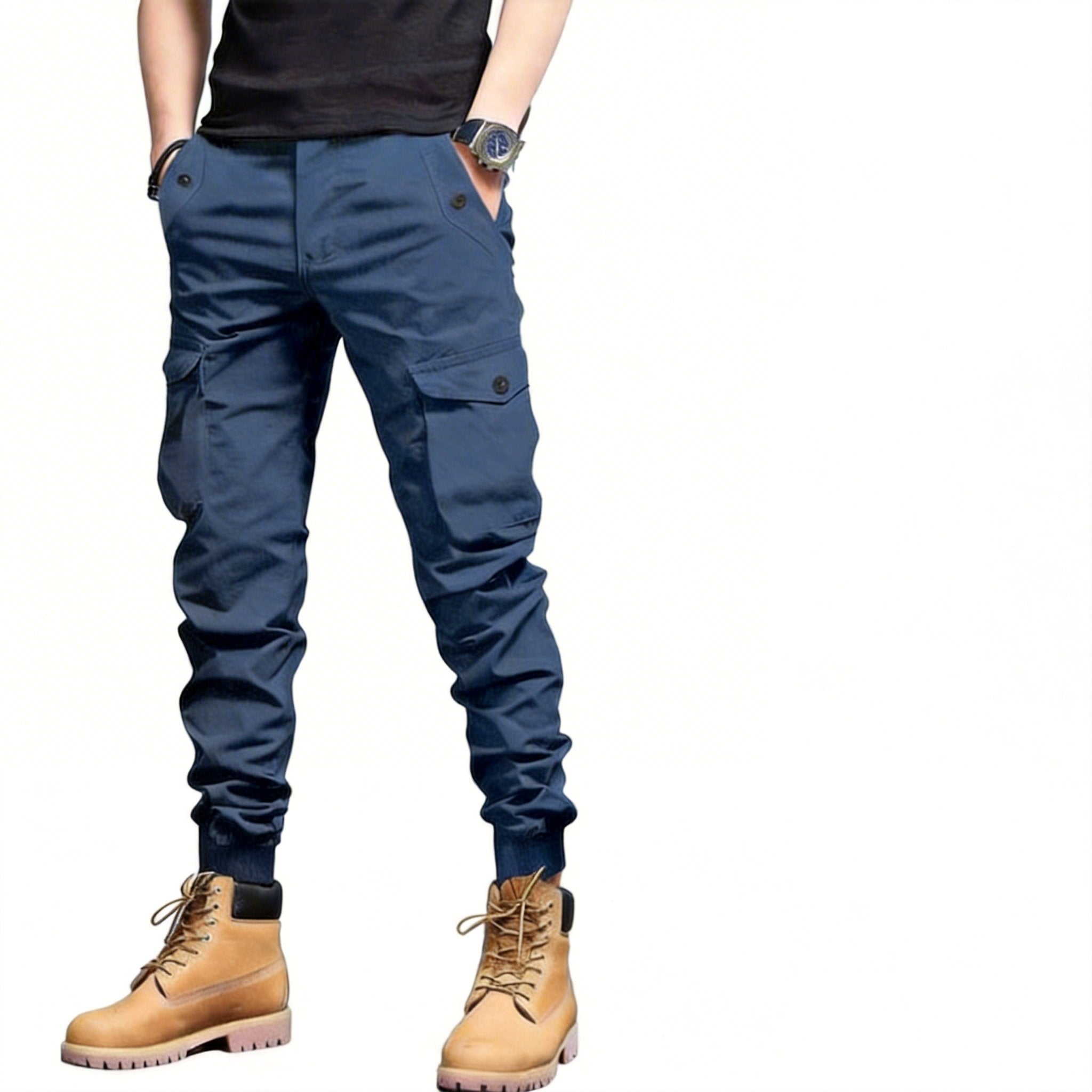 Men's Multi-Pocket Cargo Joggers-Durable, Breathable, and Ready for Any Adventure