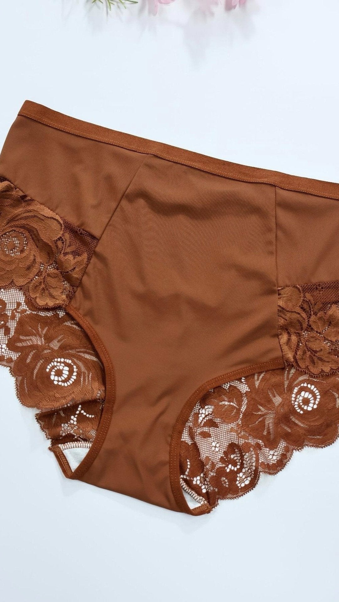 🌸 THE LACE HIGH-WAIST BRIEF: SCULPTING COMFORT, SHEER ROMANCE, NOW IN PLUS SIZES XL-4XL 🌸