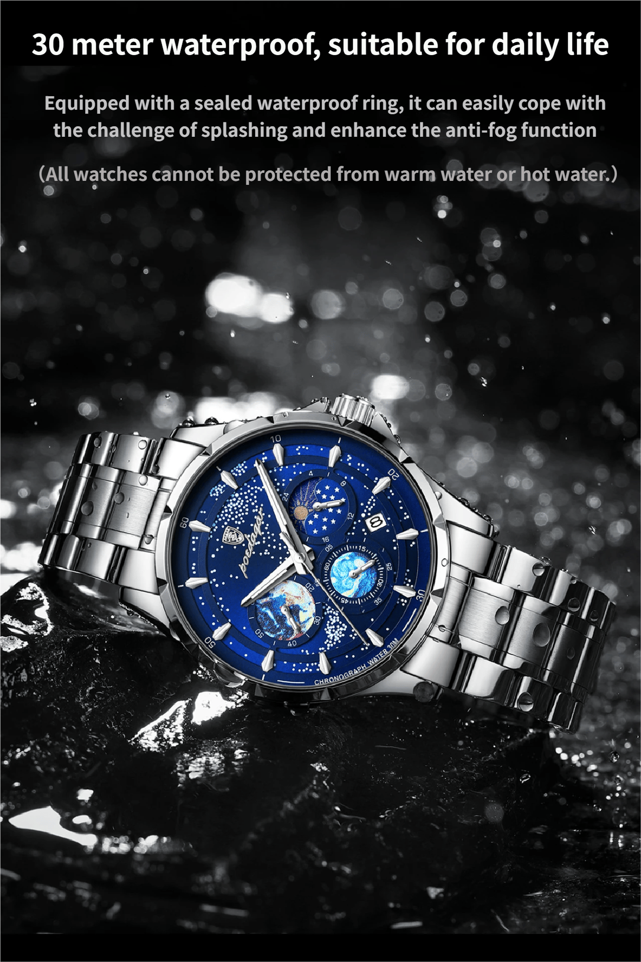 Starry Night Luminous Multifunctional Men's Quartz Watch