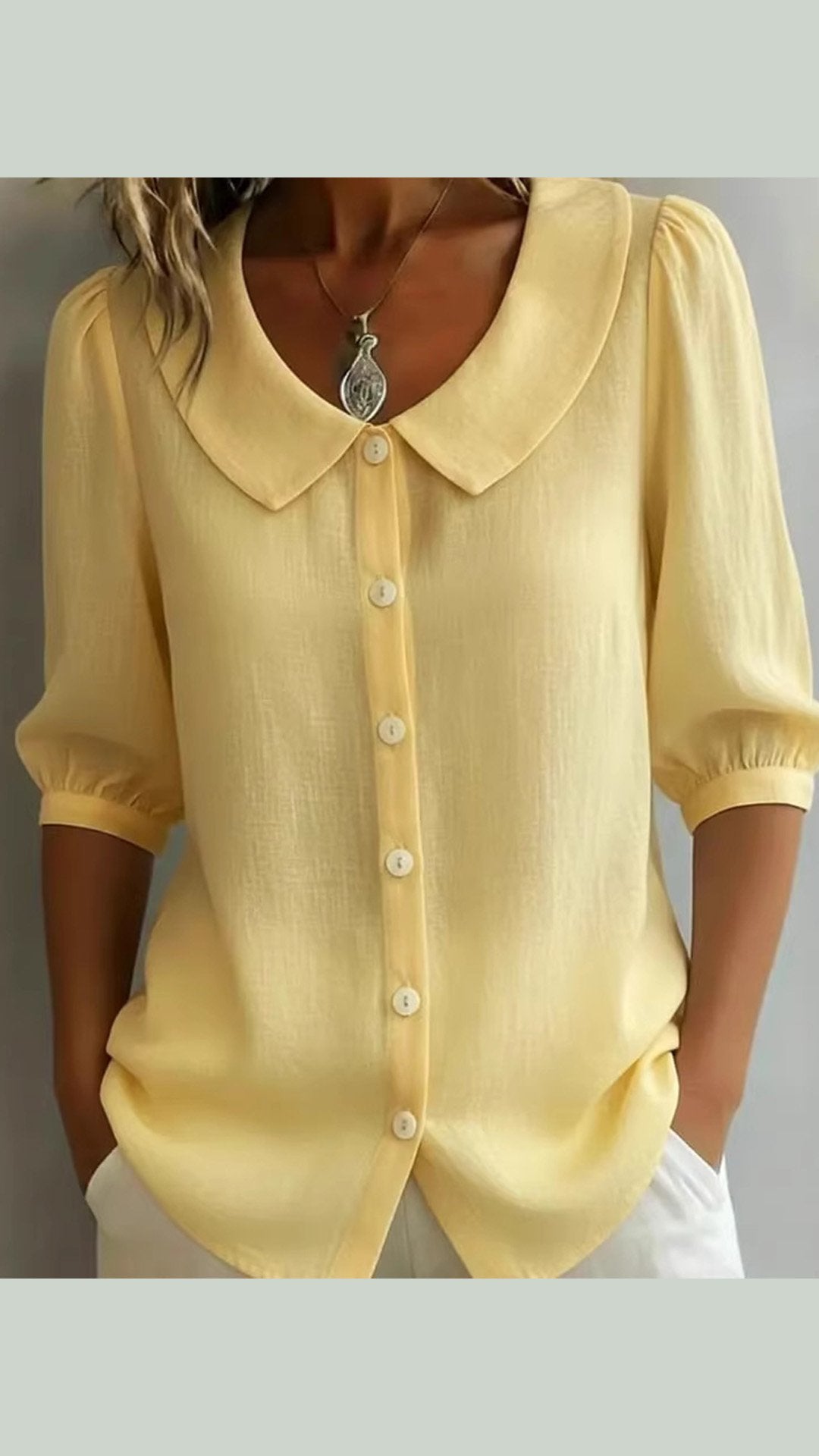 🌸 THE VINTAGE BABYDOLL BLOUSE: PUFF SLEEVES, BREEZY COMFORT — YOUR NEW SUMMER OBSESSION 🌸