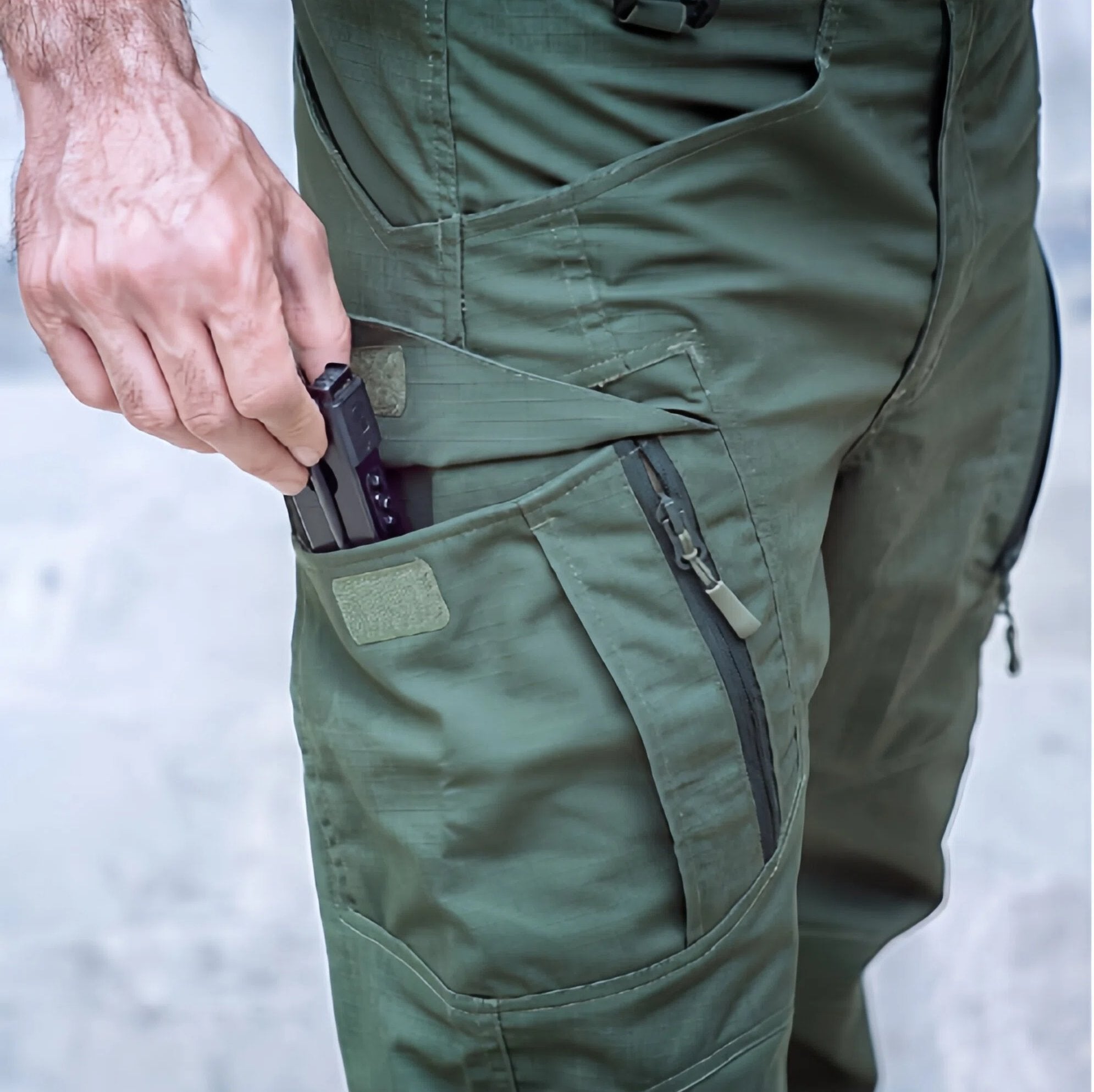 Men's Work Cargo Pants - Breathable, Quick-Dry & Water-Resistant Fabric