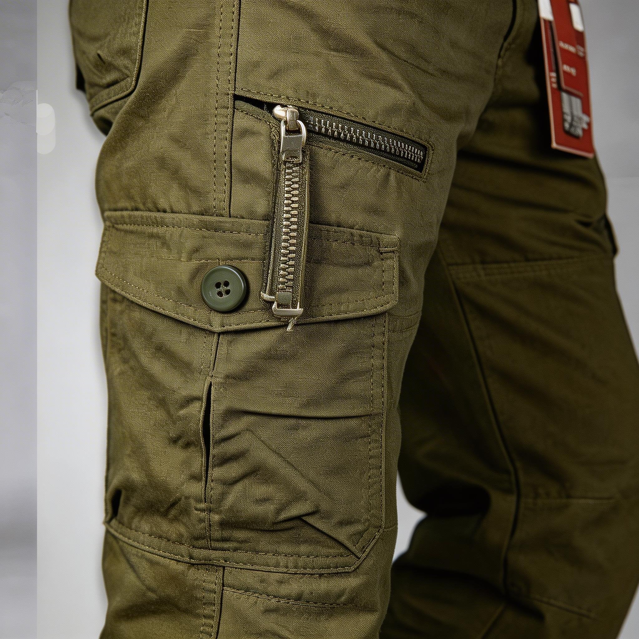 Men's Waterproof Tactical Work Pants - Solid Color with Multi-Pockets for Outdoor Activities