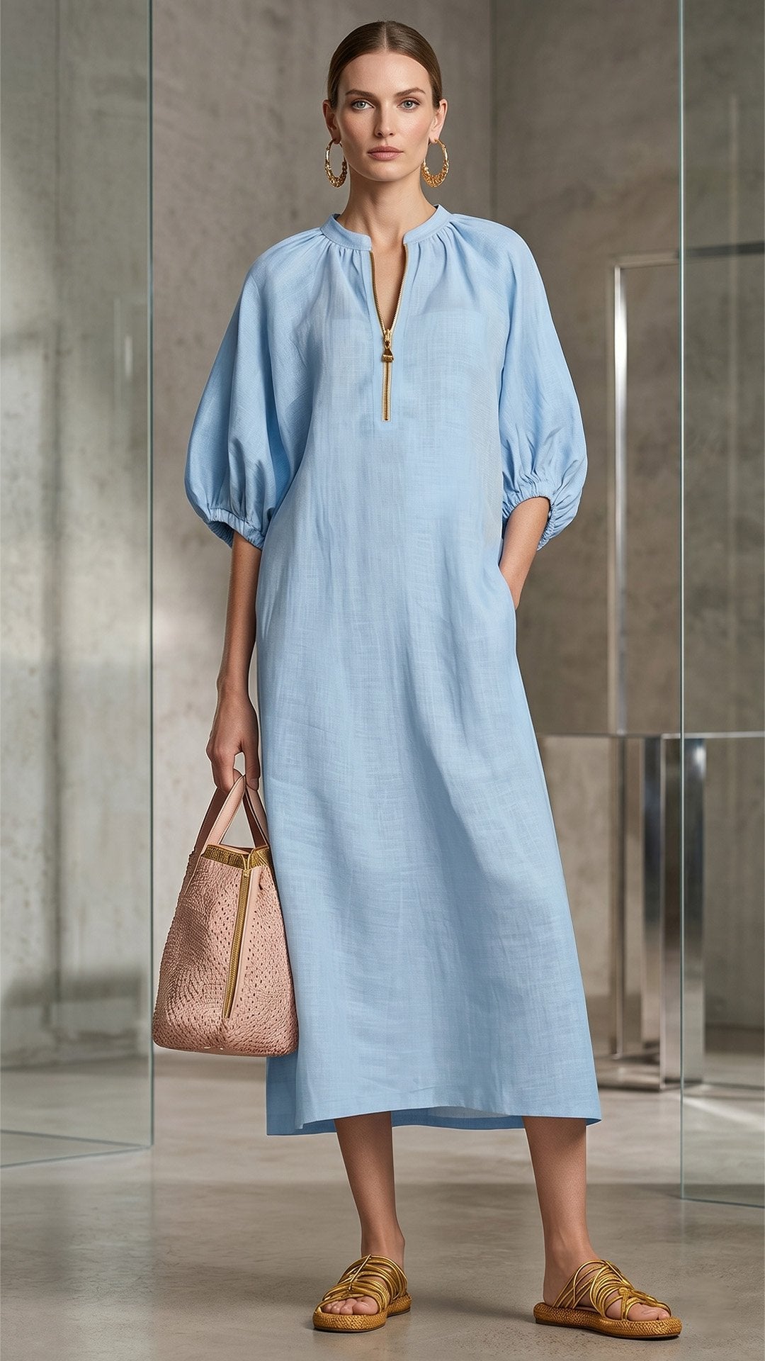 🌸 THE BOHO PUFF DRESS: SHORT SLEEVES, LOOSE FIT, EFFORTLESS SUMMER STYLE 🌸