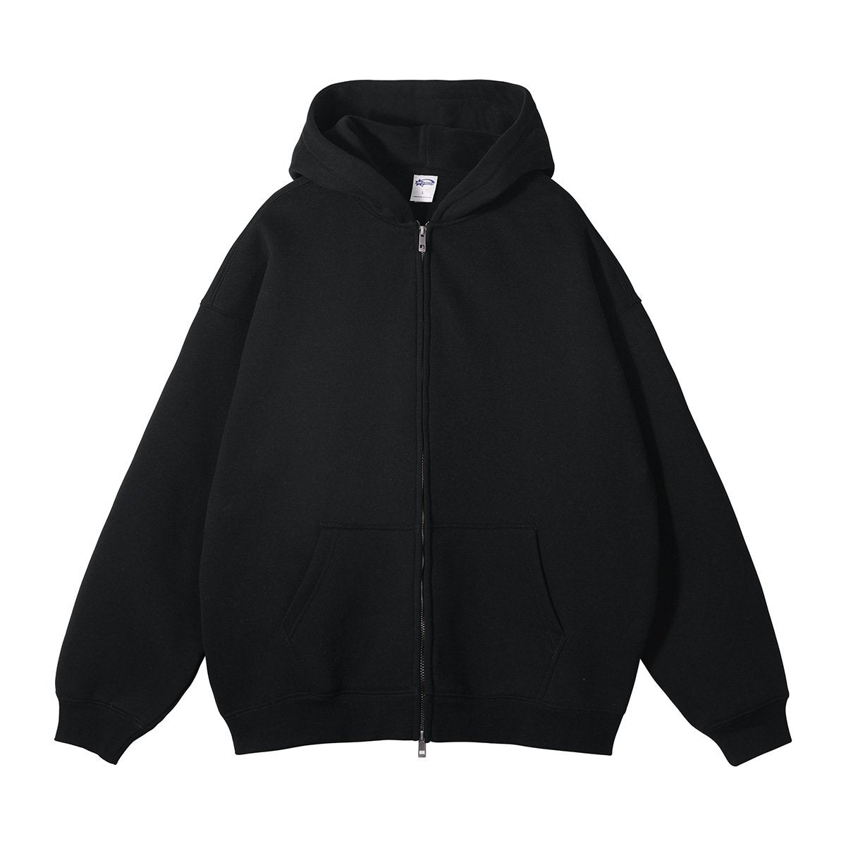 Oversized Zip Up Hoodie 🔥 Casual Streetwear Sweatshirt 👕 Double Zipper Jacket with Pockets