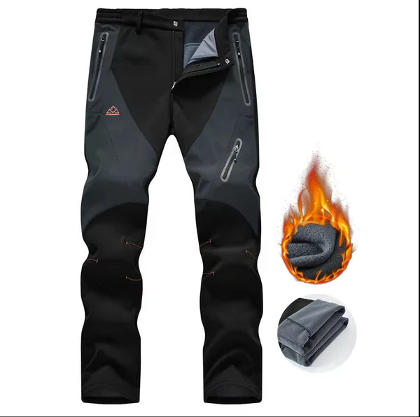🏆LAST DAY SALE 50% OFF!!🔥Men's Waterproof Winter Trousers with Fleece Lining Cargo Pants