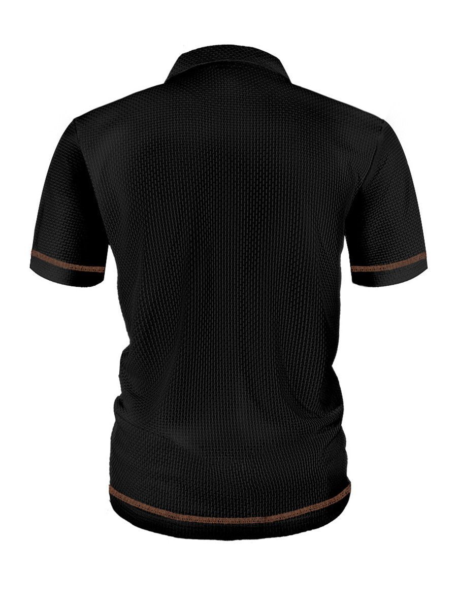 Men's Casual Polo Shirts Classic Short Sleeve Basic Button T-Shirt