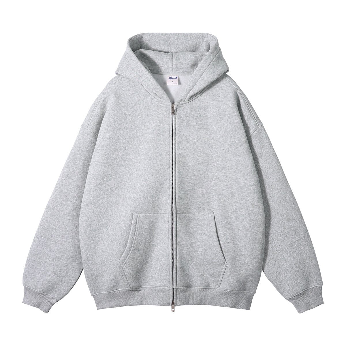 Oversized Zip Up Hoodie 🔥 Casual Streetwear Sweatshirt 👕 Double Zipper Jacket with Pockets