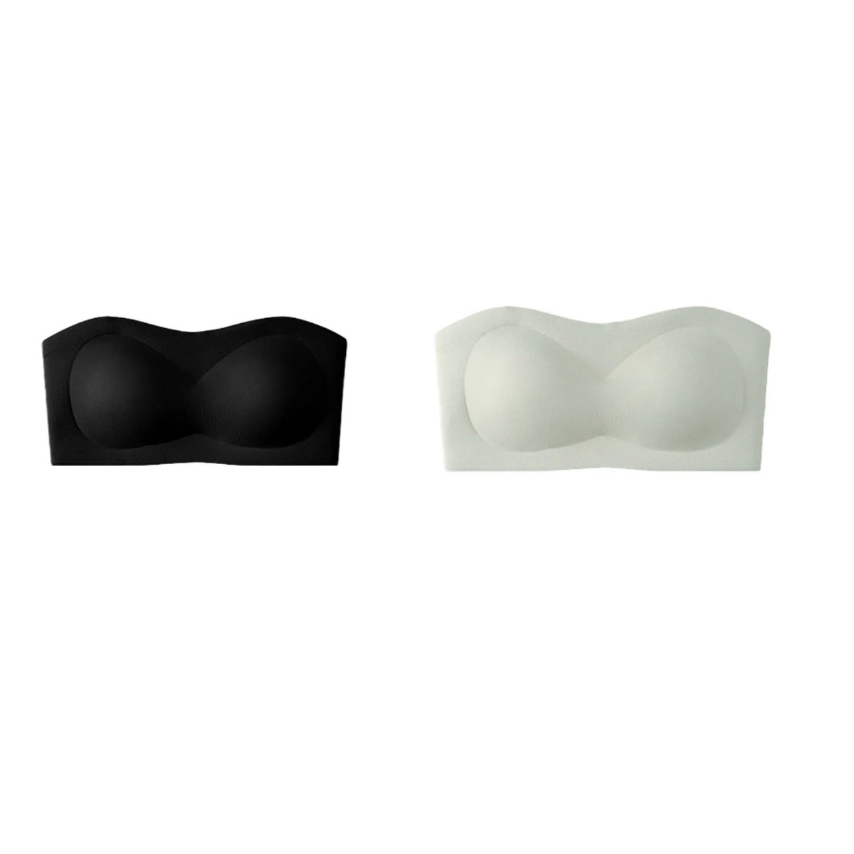 ⛱️💞Womens Strapless Bras Push Up Bandeau Bra Non Slip Wireless Supportive Padded Bras Seamless Comfortable Tube Jelly Bra