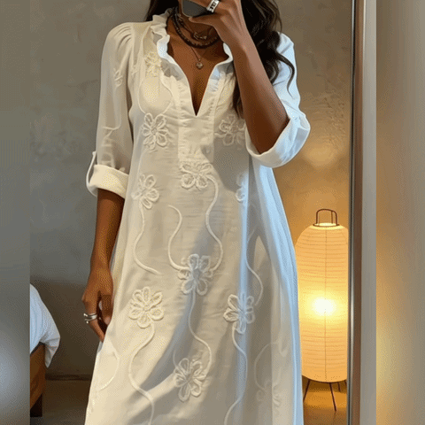 🌸 THE EMBROIDERED BOHO MAXI: RUFFLED, LOOSE, VACATION-READY 🌸