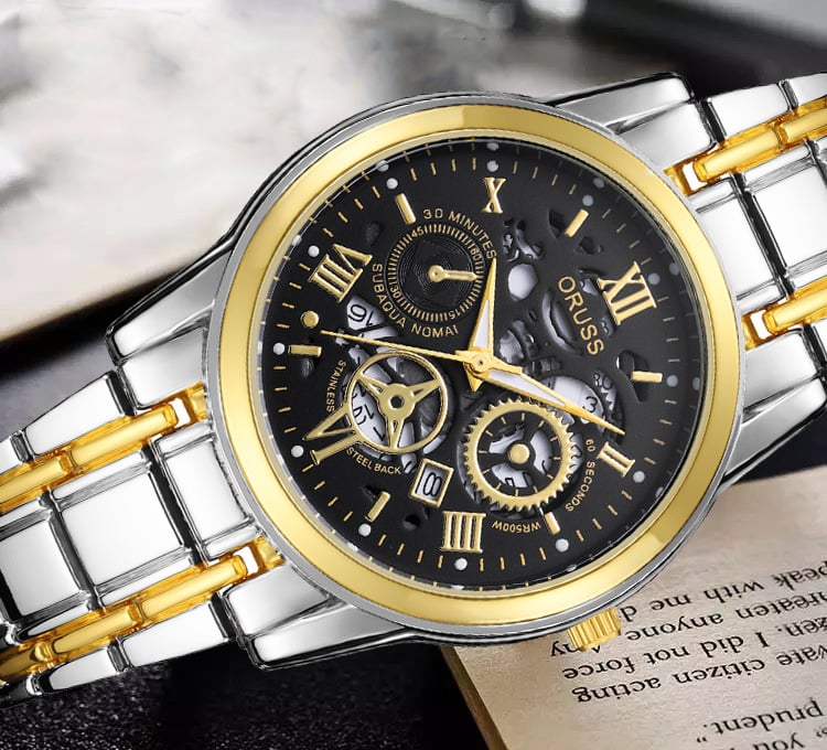 Swiss Water-Resistant Fully Automatic Quartz Watch for Men