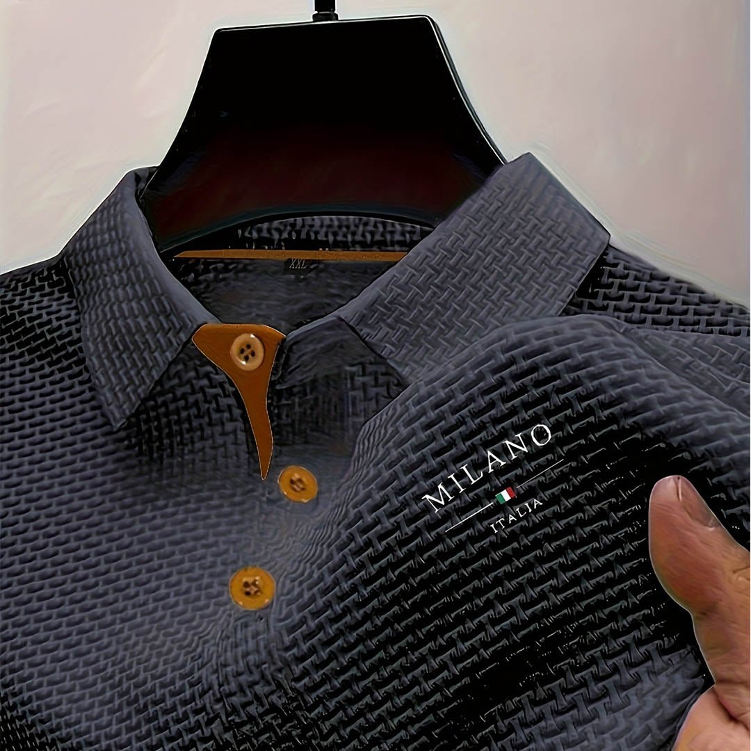 Men's Casual Polo Shirts Classic Short Sleeve Basic Button T-Shirt