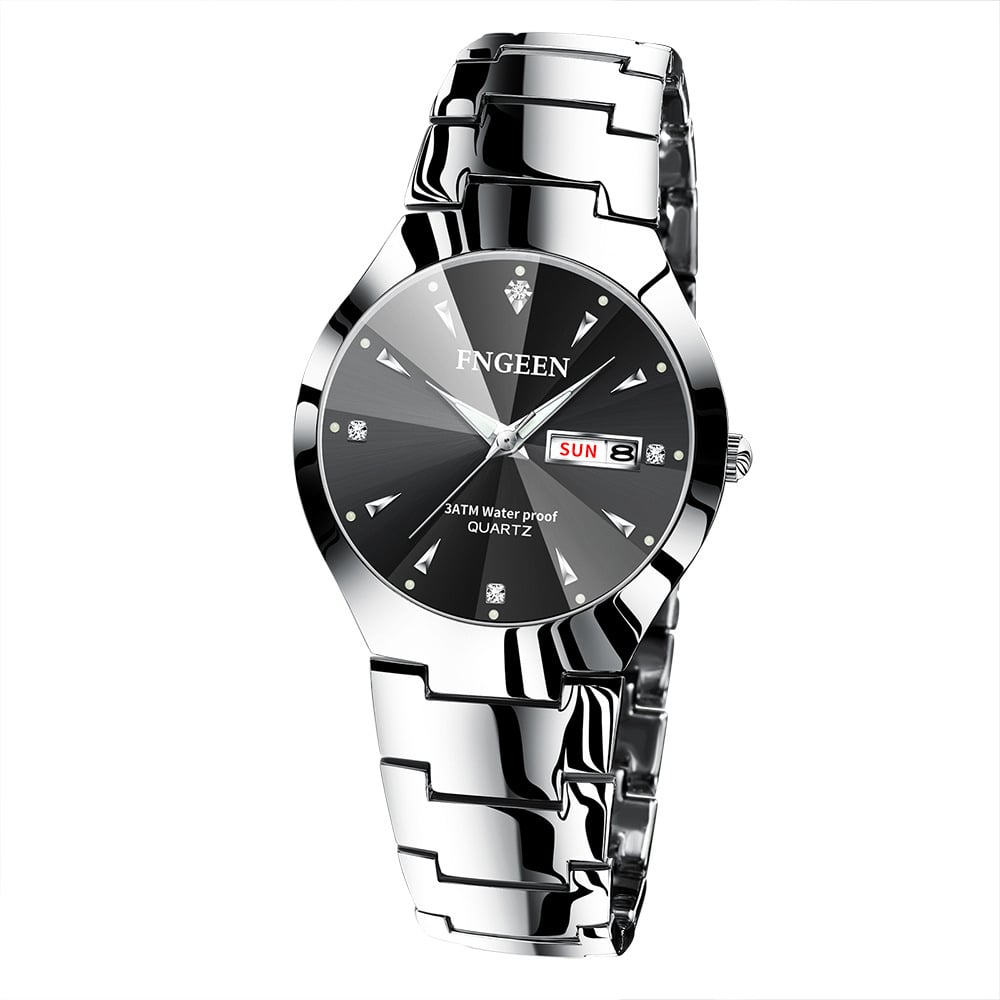 Quartz wristwatch for the fashionable business gentleman