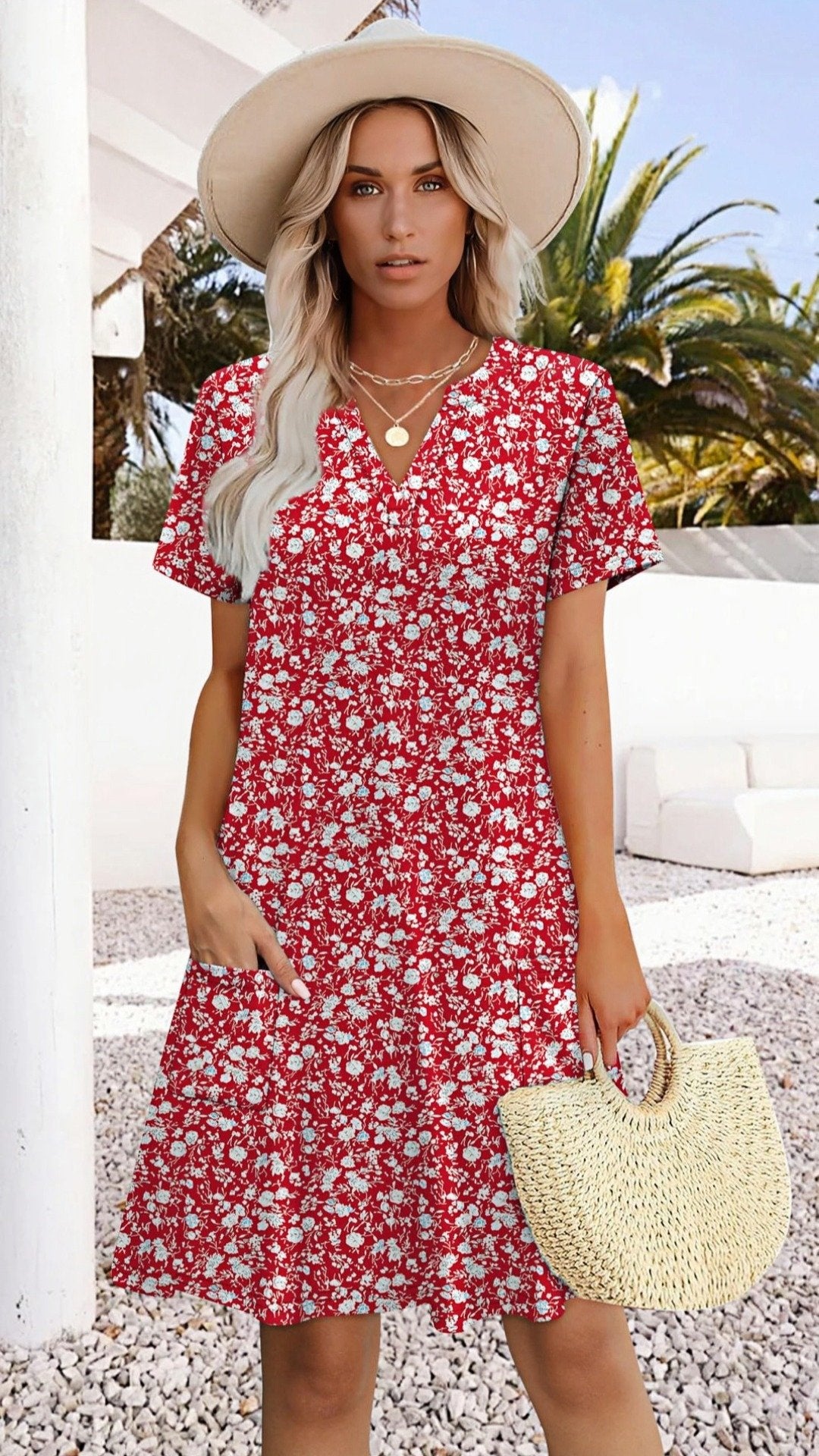🌸 THE POCKET T-SHIRT DRESS: V-NECK, SHORT SLEEVES, MID-THIGH LENGTH — YOUR 2026 SUMMER GO-TO 🌸