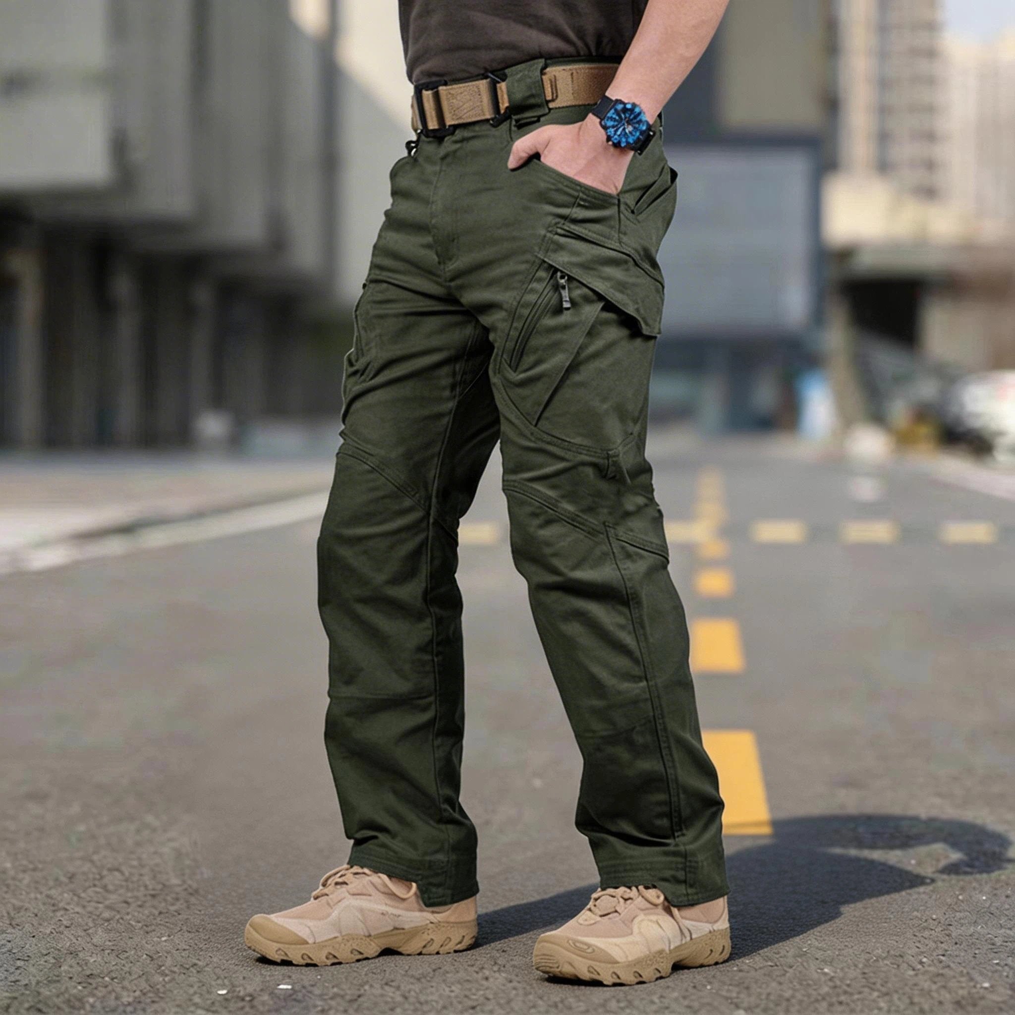Men's Work Cargo Pants - Breathable, Quick-Dry & Water-Resistant Fabric