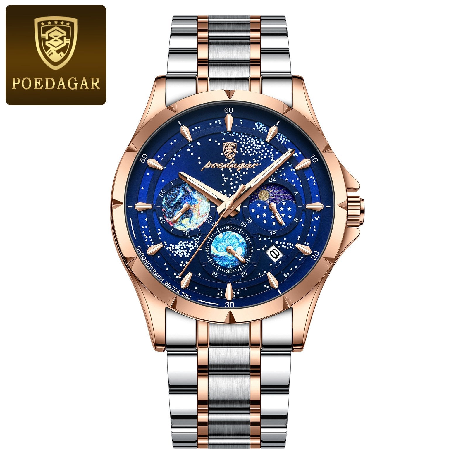 Starry Night Luminous Multifunctional Men's Quartz Watch