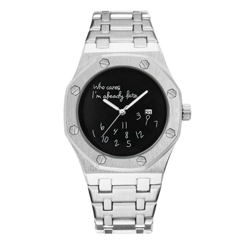 Men's Design: Premium Waterproof Steel-Band Quartz Watch with Minimalist Style