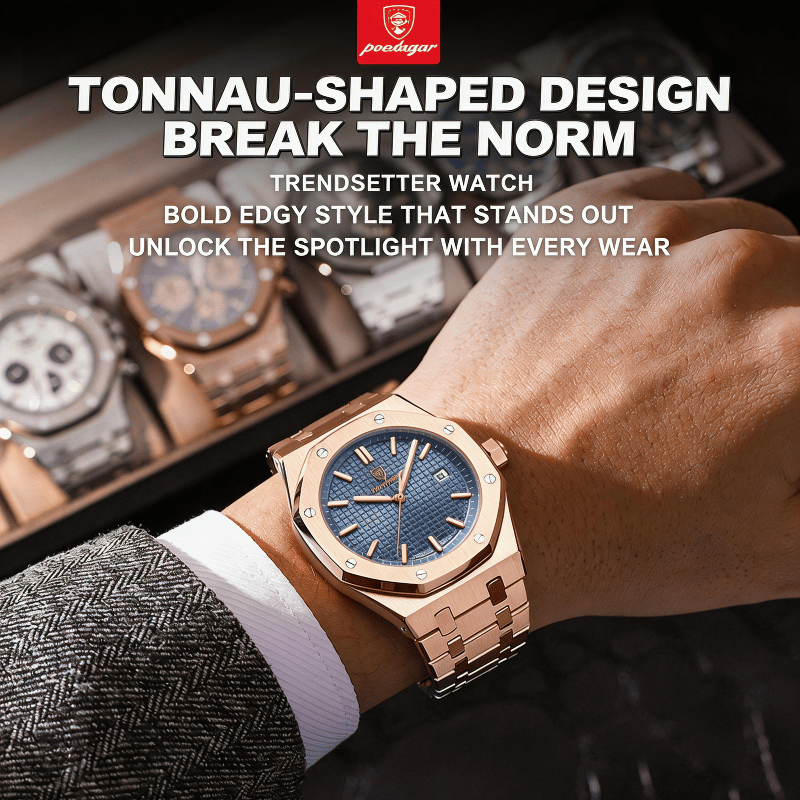 Swiss Brand Men's Water-Resistant Luminous Quartz Watch