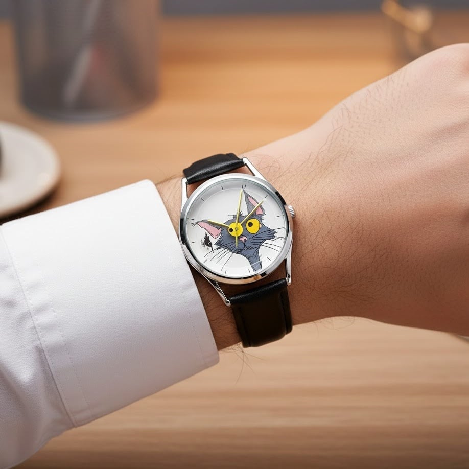 jokercat watch dial design CatMouseCreative Watch