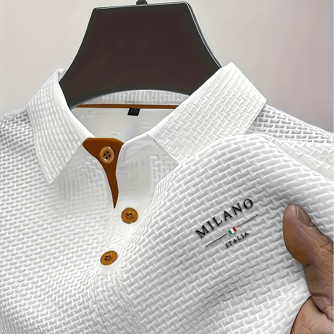 Men's Casual Polo Shirts Classic Short Sleeve Basic Button T-Shirt