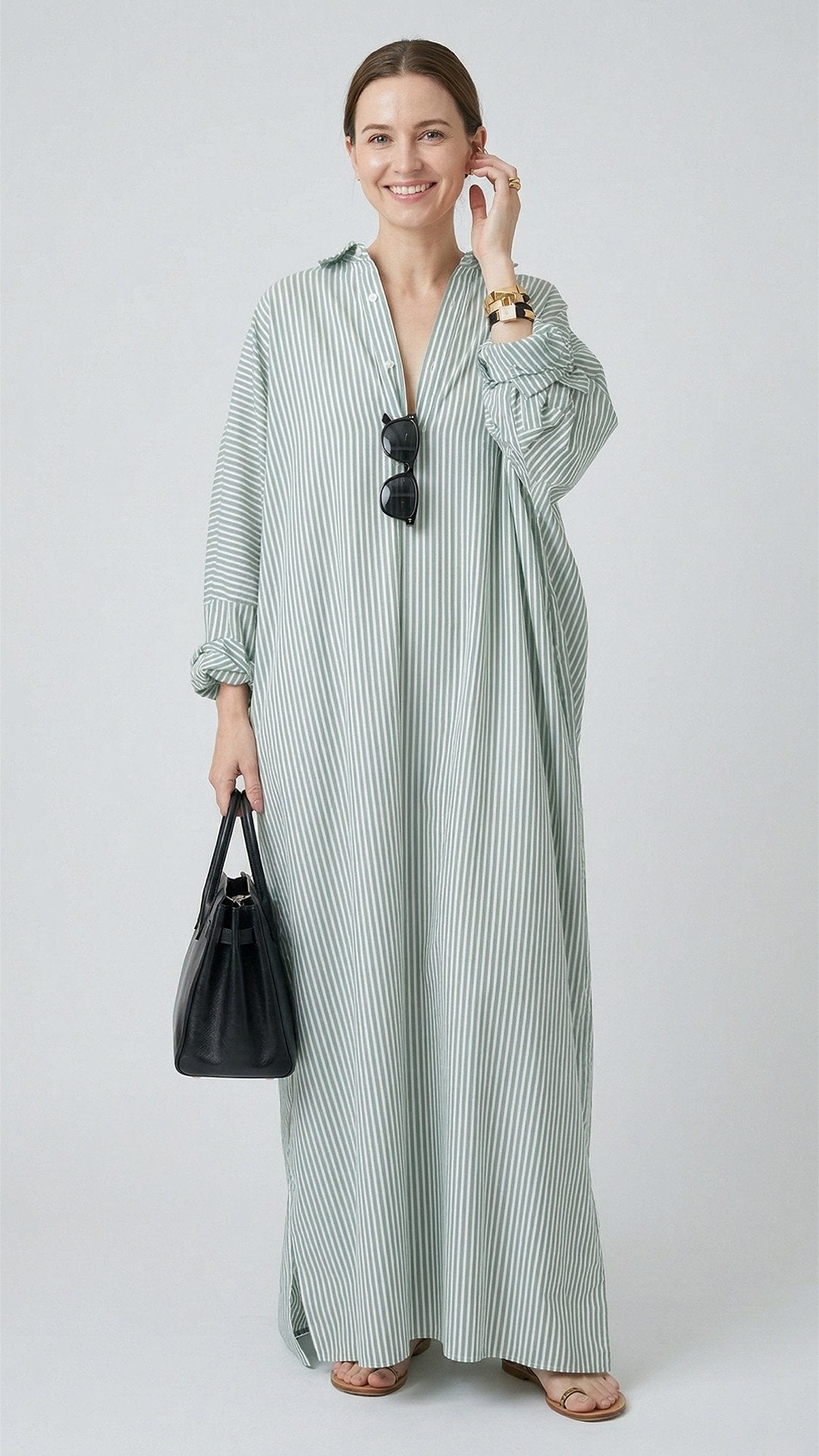 🌊 THE BATWING STRIPE MAXI: LOOSE, COTTON-SOFT — YOUR NEW FAVOURITE BEACH TO BRUNCH DRESS 🌊