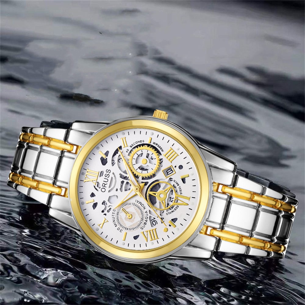 Swiss Water-Resistant Fully Automatic Quartz Watch for Men