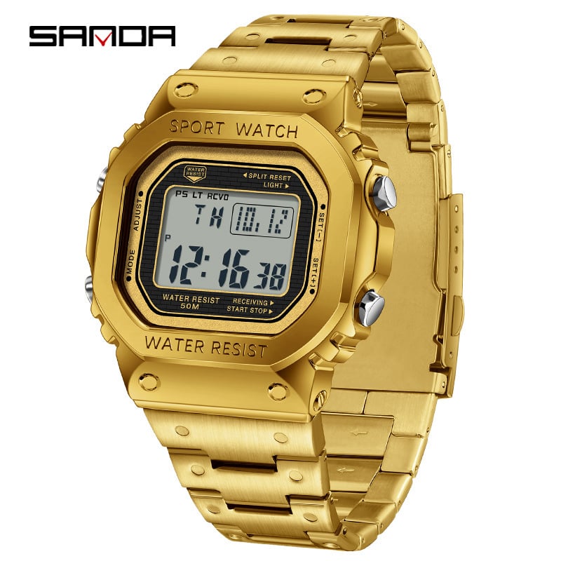 Multifunctional Square Waterproof Digital Watch