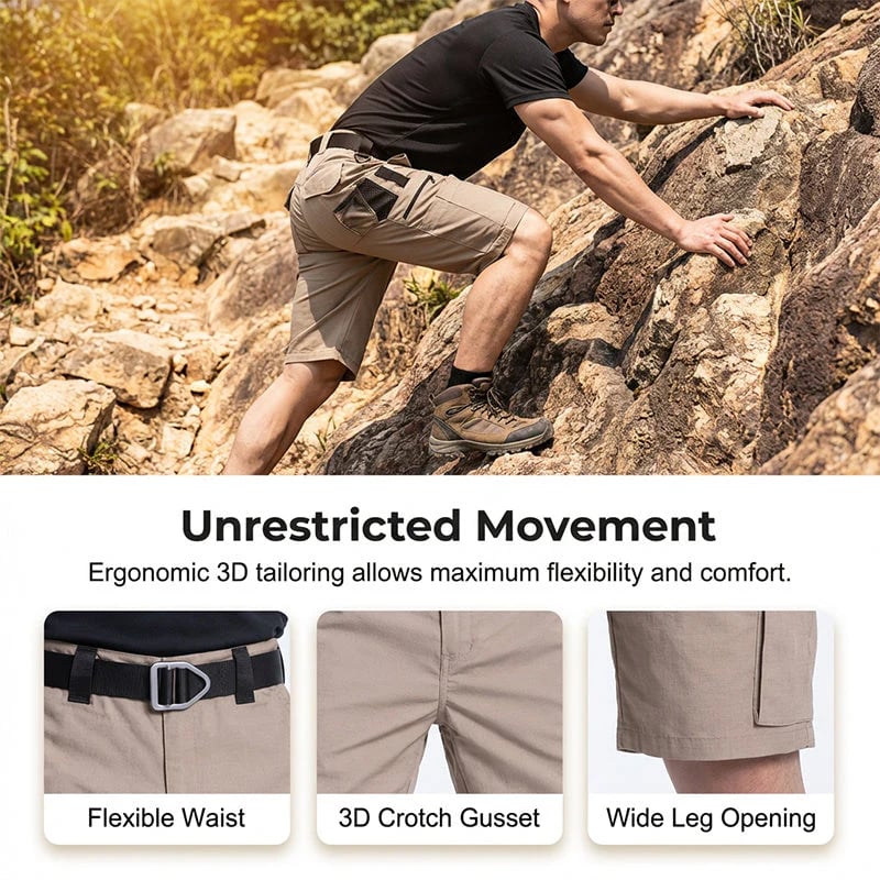 Men's Multi-Pocket Tactical Cargo Shorts – Durable Fabric, Ample Storage & Perfect for Outdoor & Daily Wear