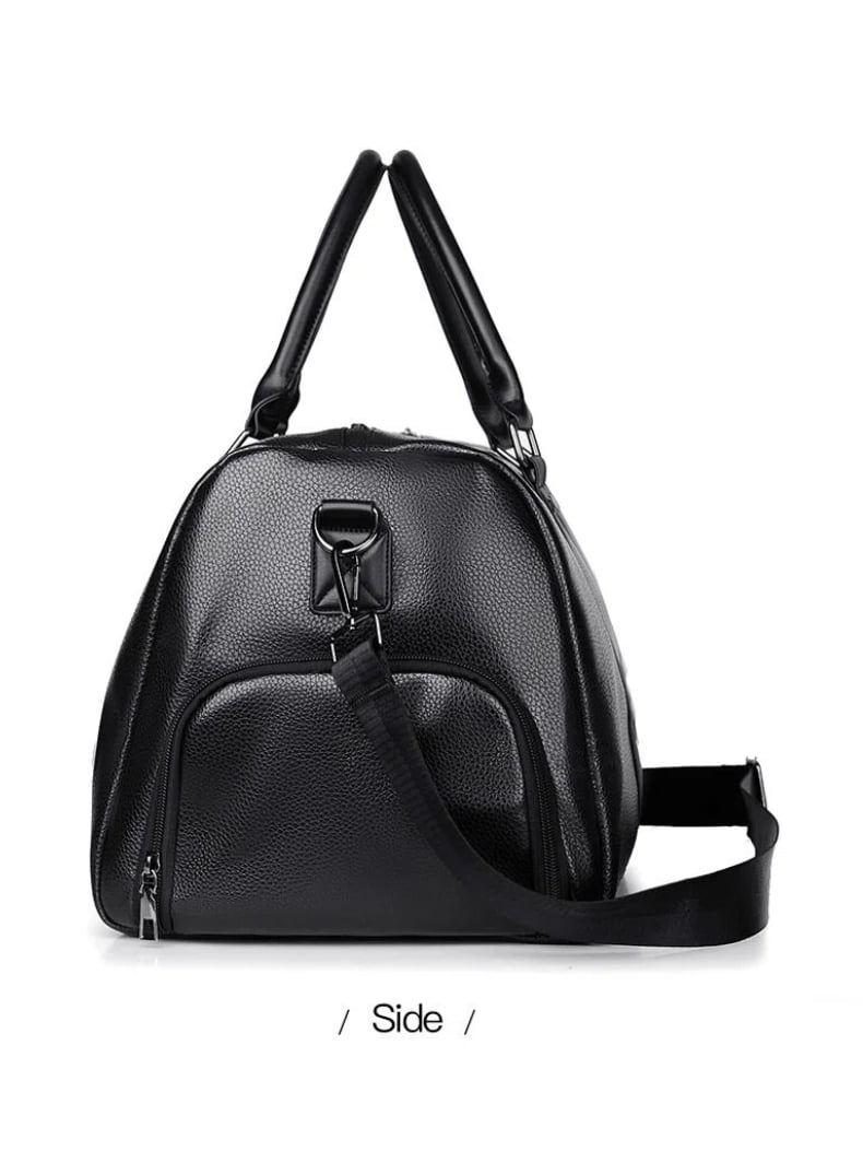 The Stealth Weekender | Premium Minimalist Travel Handbag: Structured Large Capacity Crossbody for Executive Travel