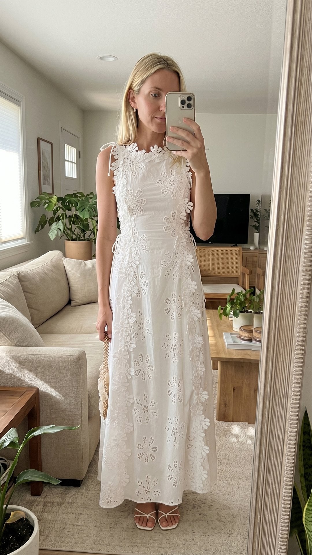 🤍 THE LACE BLOOM MAXI: ADJUSTABLE STRAPS, CROSS-BACK TIES, A-LINE DREAM — YOUR MOST ROMANTIC DRESS FOR EVERY SUN-DRENCHED MOMENT 🤍