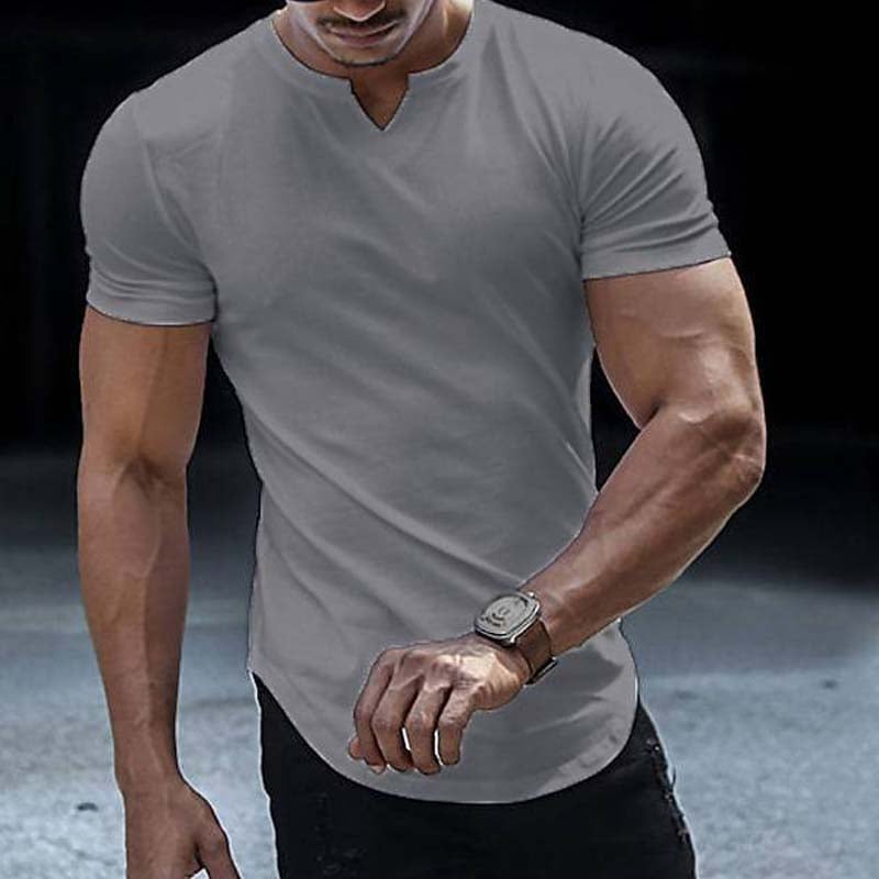 🌞 Spring Awakening: 50% Off! ✨Men's Athletic V-Neck T-Shirt | High-Stretch Slim Fit Tee