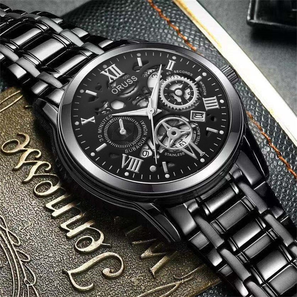 Swiss Water-Resistant Fully Automatic Quartz Watch for Men