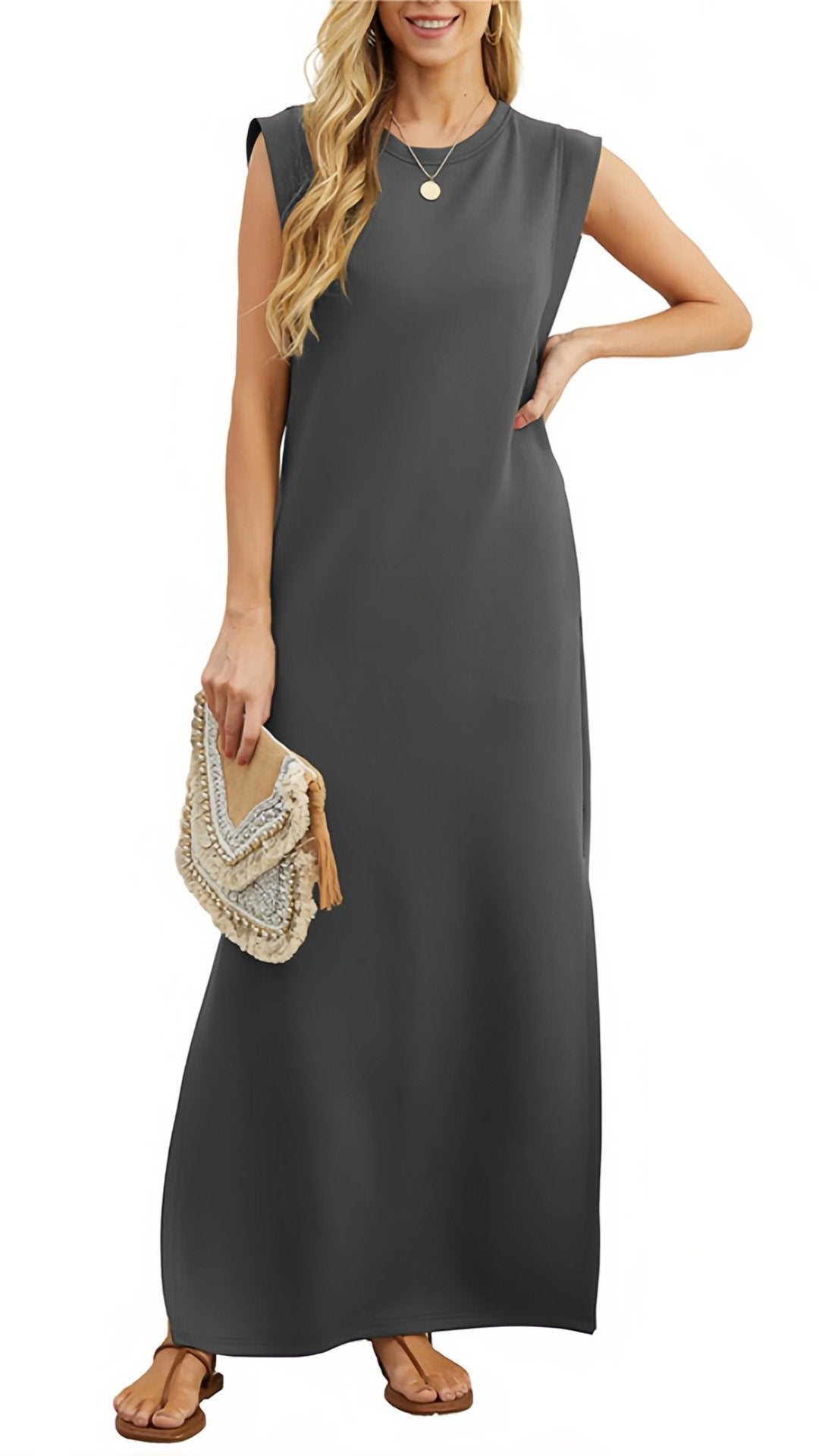 🌞 THE NO-WRINKLE VACATION MAXI: POCKETS, SIDE SPLIT, ARMS THAT LOOK AMAZING — YOUR SUMMER HOLIDAY HERO 🌞