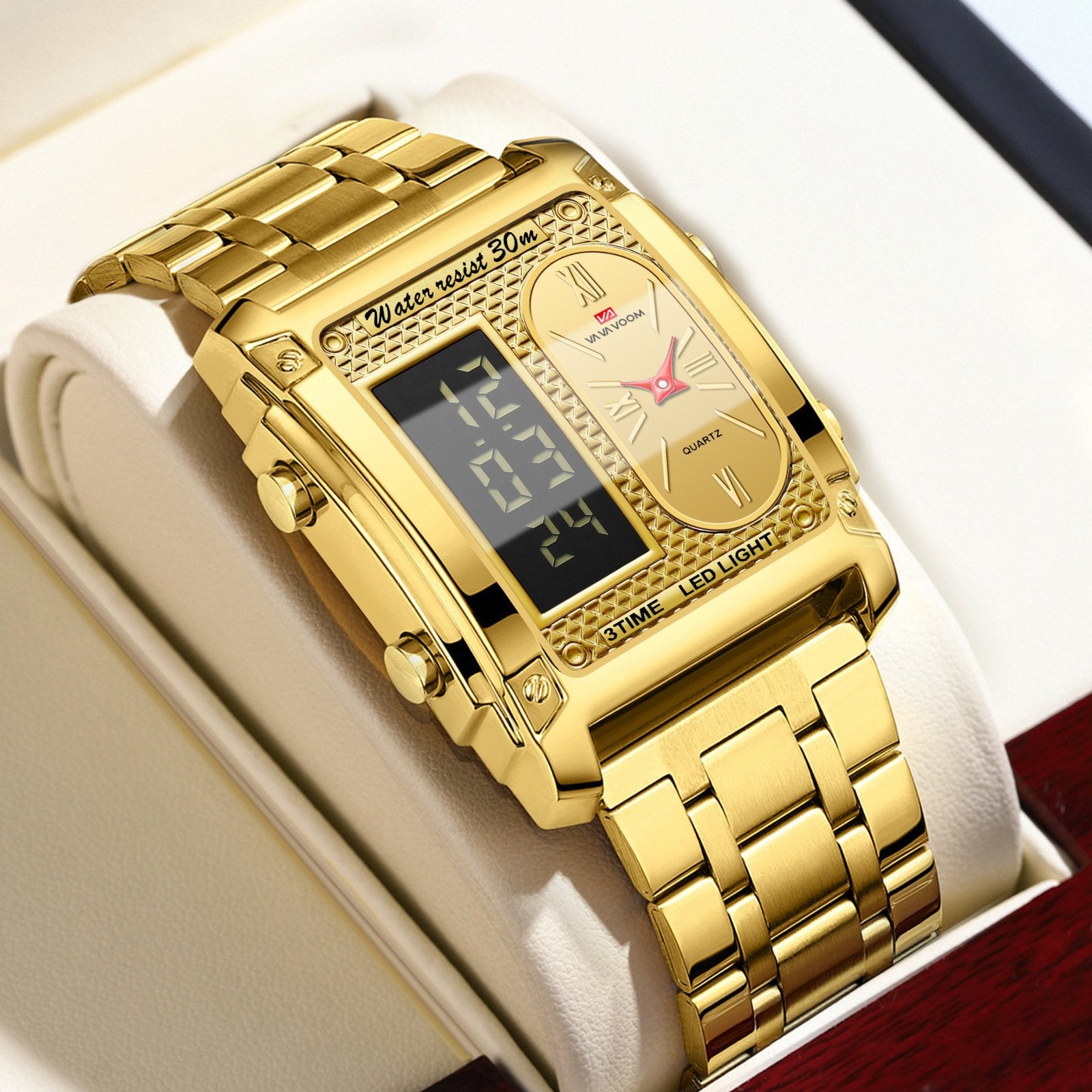 Waterproof Multi-Function Square Digital WatchWaterproof Multi-Function Square Digital Watch