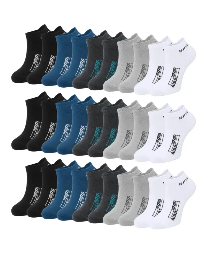 Men's 15-Pair Breathable Mesh Ankle Socks – Lightweight, Colorful, Comfortable Fit for Hiking & Fitness --- 15 Pairs for Just £18.98 & Free shipping!