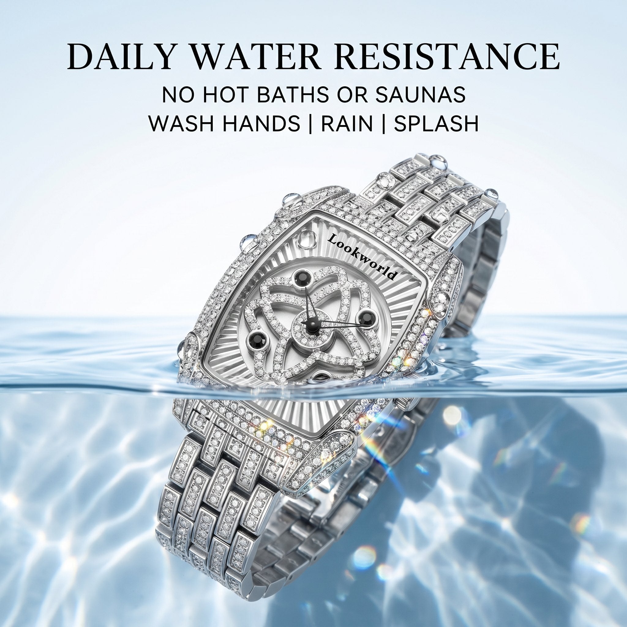Women's Diamond-Set Rotating Quartz Fashion Watch