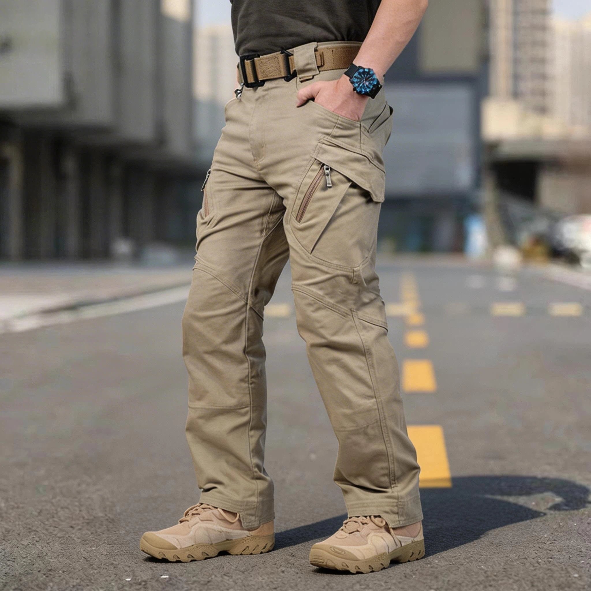 Men's Work Cargo Pants - Breathable, Quick-Dry & Water-Resistant Fabric