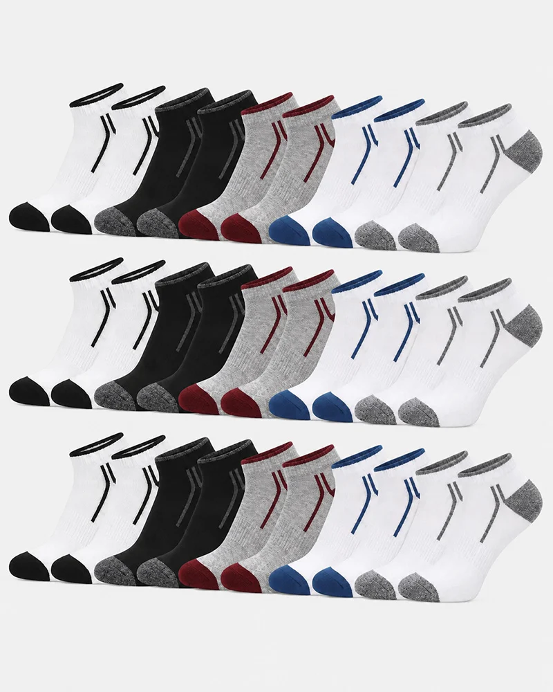 Men's 15-Pair Breathable Mesh Ankle Socks – Lightweight, Colorful, Comfortable Fit for Hiking & Fitness --- 15 Pairs for Just £18.98 & Free shipping!