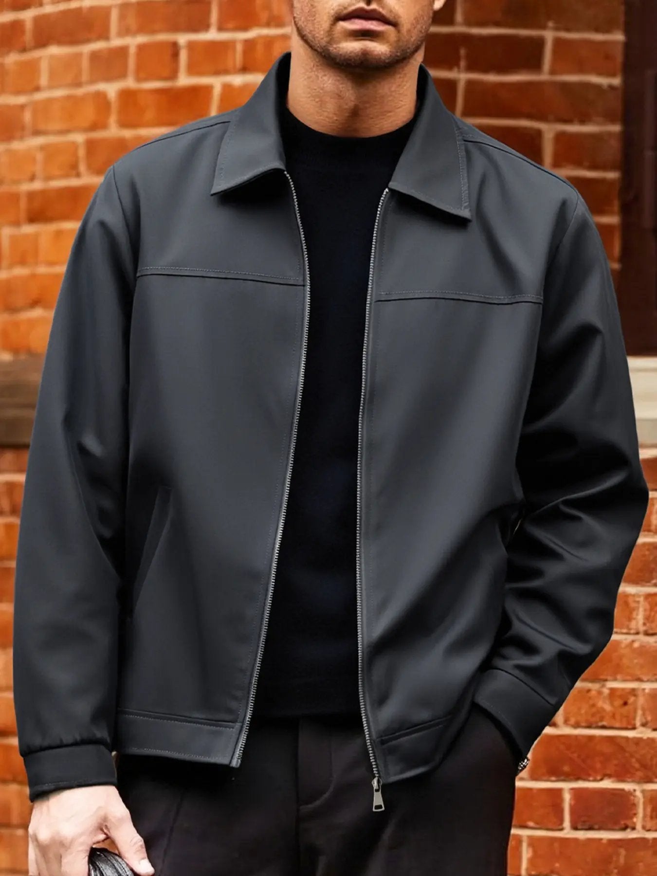 Lightweight All-Season Essential | Breathable Zipper Jacket for Work & Travel